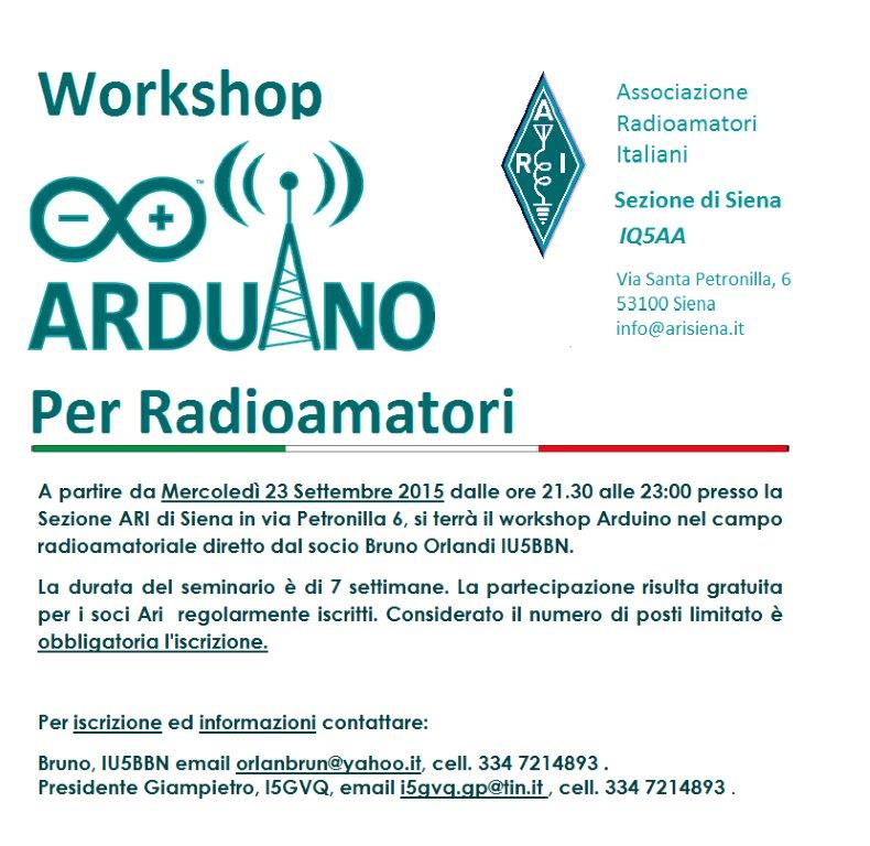 The Arduino workshop Locandina